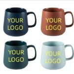 nordic solid color large capacity ceramic mug