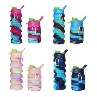 500ml collapsible silicone water bottle camouflage stretchable outdoor sports travel portable water cup 500ml collapsible silicone water bottle camouflage stretchable outdoor sports travel portable water cup